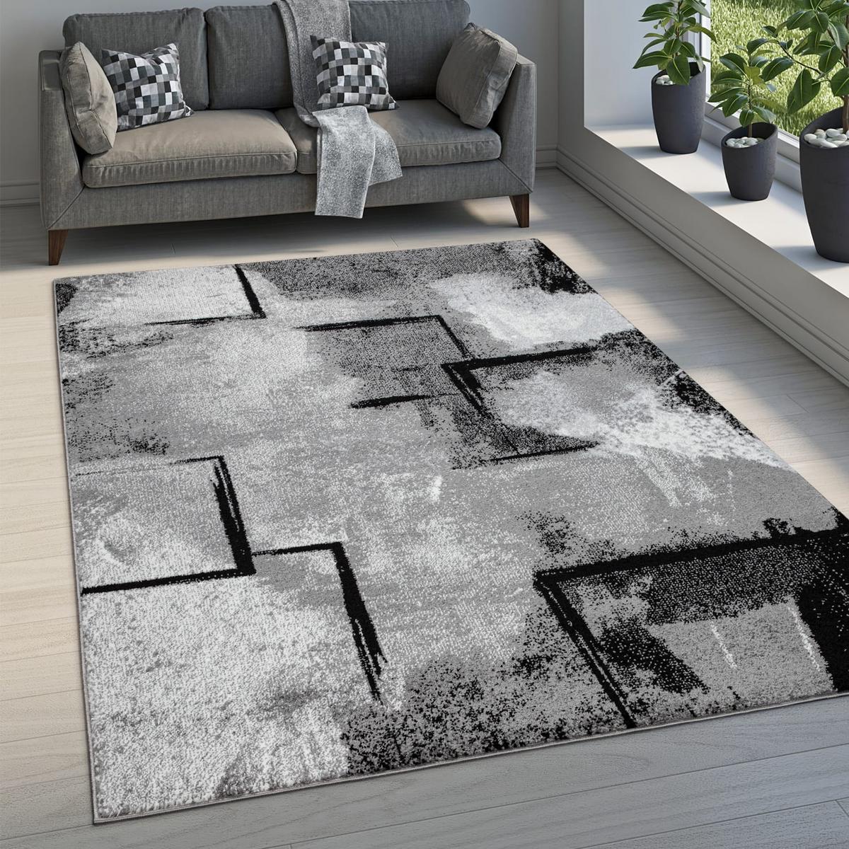 KURZFLORTEPPICH, abstrakt, aus Polypropylen, Dunkelgrau, 200 x 290 cm - Dunkelgrau, Textil (290/200cm) - KADIMA DESIGN