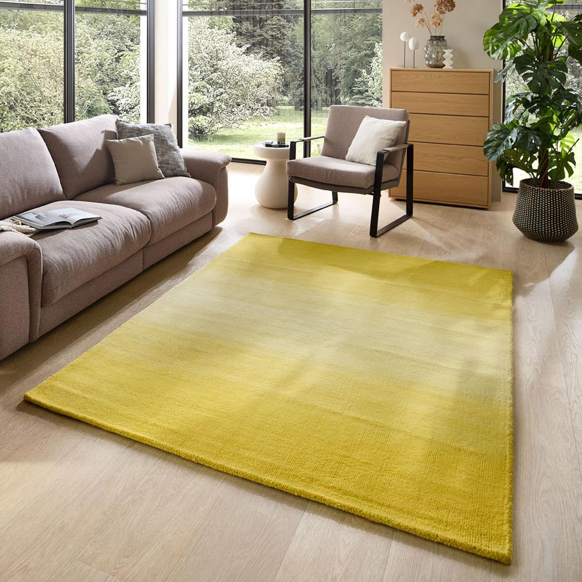 TUFTTEPPICH Wool Comfort 140x200 cm - Gelb, Textil (140/200cm) - THEKO