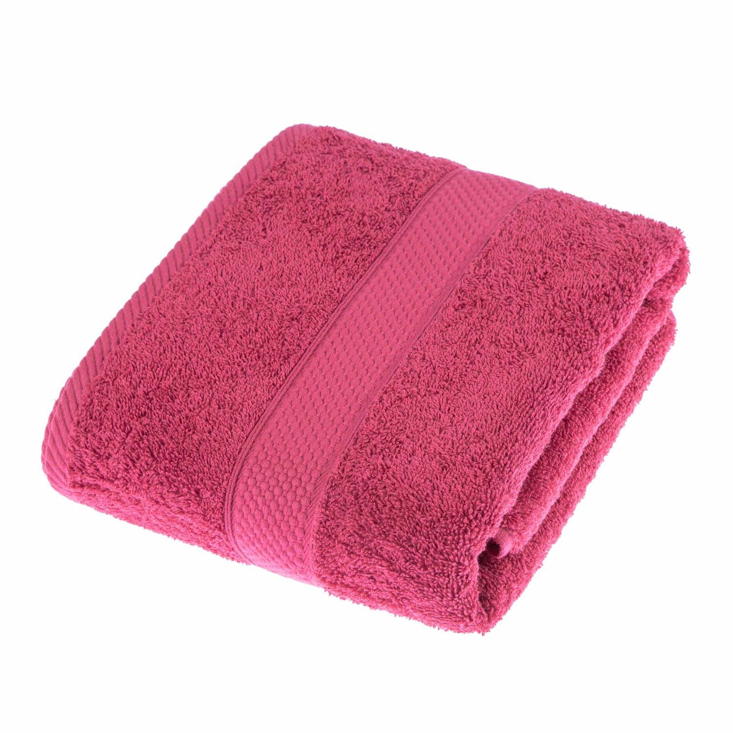 DUSCHTUCH Essential himbeere 70/130 cm - Pink, Textil (70/130cm) - Homescapes