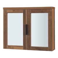 SPIEGELSCHRANK Namsskogan - Walnussfarben, Holzwerkstoff (60/50/15cm) - [en.casa]