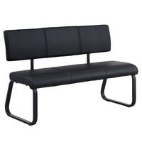 ESSZIMMERBANK VILAS schwarz - Schwarz, Textil/Metall (136/89/59cm) - IDIMEX