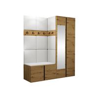 GARDEROBEN-SET Orion XII - Eiche Artisan/Weiß, Holzwerkstoff/Kunststoff (158/186/46cm) - MIRJAN24