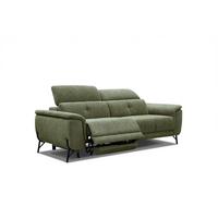 SOFA AVENA 3-Sitzer mit 1 Relaxfunktion, olivgrün - Olivgrün, Holzwerkstoff/Textil (204/80/108cm) - Wozimo