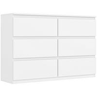 KOMMODE Spanplatte Weiß - Weiß, Holzwerkstoff/Kunststoff (34/75/112cm) - HOMCOM