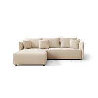 ECKSOFA Evora - Creme, Holzwerkstoff/Textil (245/185cm) - Fun Möbel