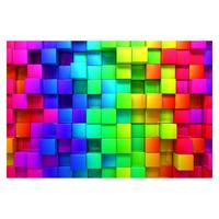 FOTOTAPETE 3D Würfel 384/255 cm - Multicolor, Papier (384/255cm) - Bilderwelten