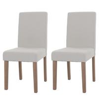 ESSZIMMERSTUHL Cremeweiß 2er-Set - Weiß, Textil (42/90/50cm) - MCW