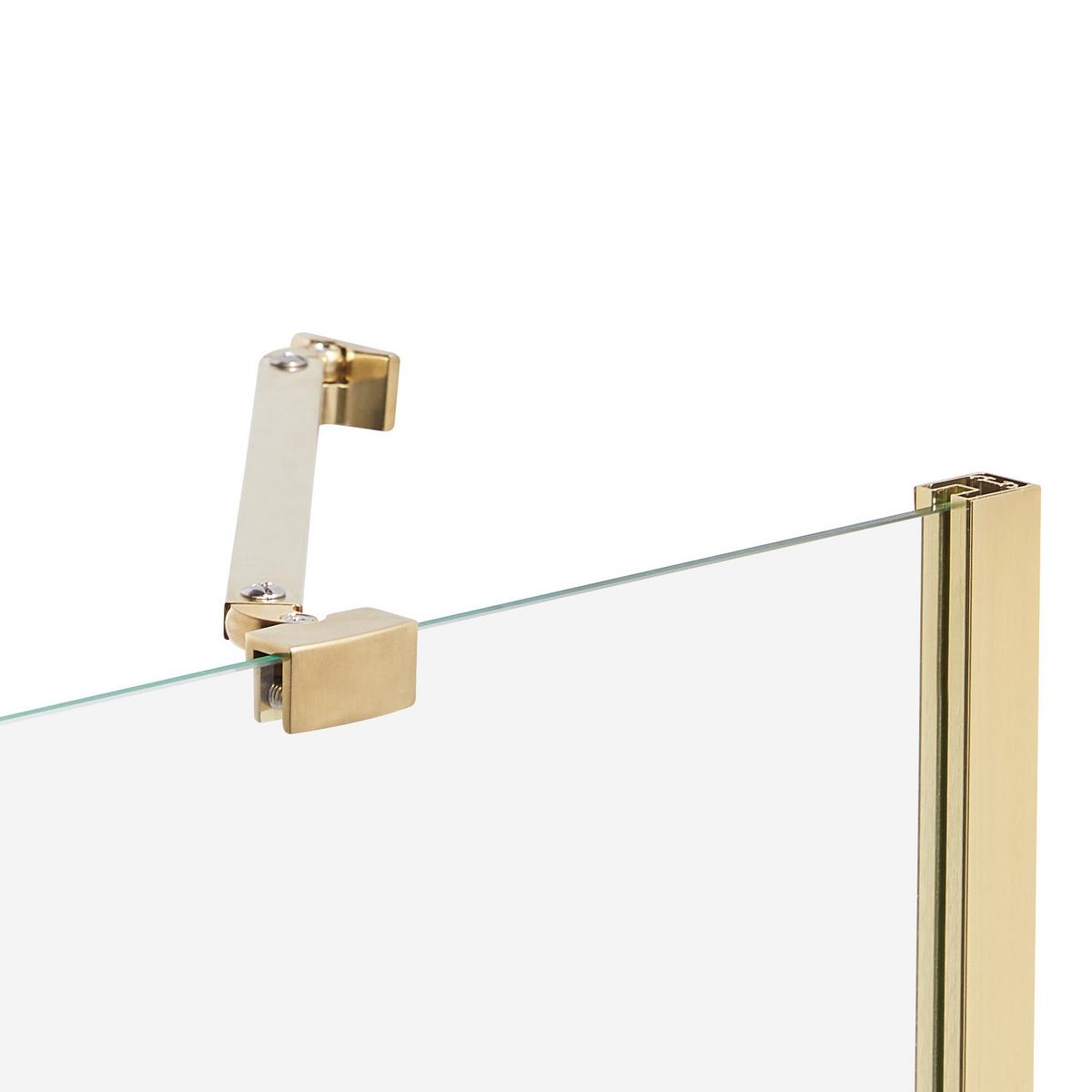 BADEWANNENAUFSATZ 140/100 cm Gold Tuapi - Transparent/Goldfarben, Glas (100/140cm) - Beliani
