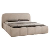POLSTERBETT Refola Boucle - Beige/Schwarz, Holz/Holzwerkstoff (160/200cm) - MIRJAN24
