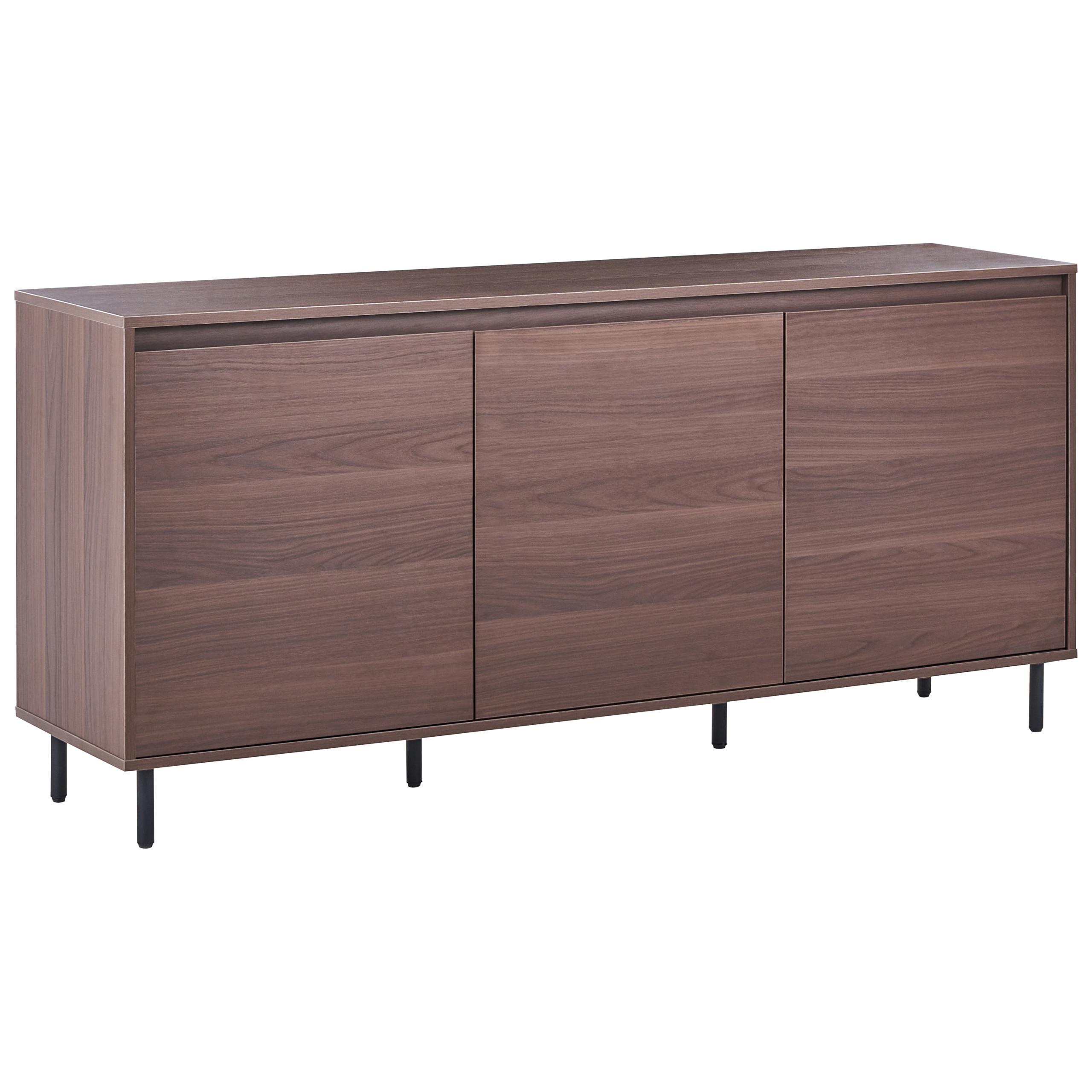 SCHRANK Dunkelbraun Nikea - Dunkelbraun, Holzwerkstoff (165/75/40cm) - Beliani