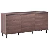 SCHRANK Dunkelbraun Nikea - Dunkelbraun, Holzwerkstoff (165/75/40cm) - Beliani