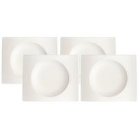 SUPPENUNTERTASSEN NewWave weiß 18 x 15 cm 4er Set - Weiß, Keramik (1cm) - Villeroy & Boch