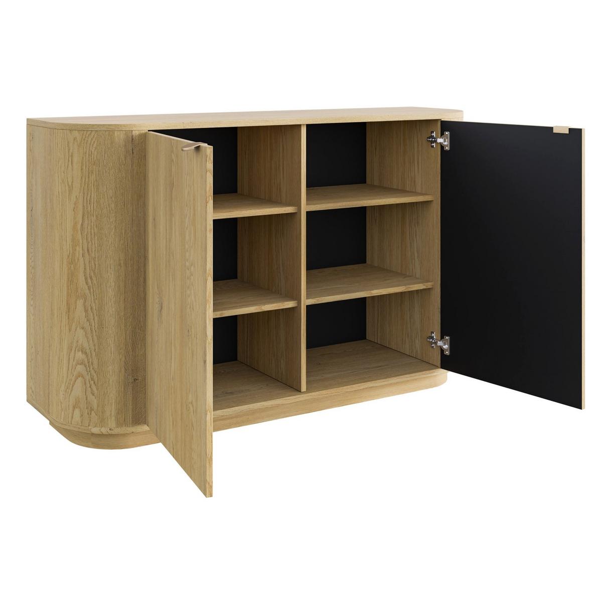 SIDEBOARD Coru Eiche Cremona Torro 140 cm - Eichefarben/Goldfarben, Holzwerkstoff/Metall (140/90.9/39.1cm) - Selsey