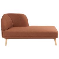 CHAISELONGUE-LINKSSEITIGE Stoff Goldbraun Tanlay - Goldfarben/Braun, Textil (74/78/153cm) - Beliani