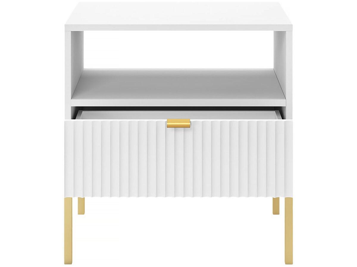 NACHTTISCH tunis weiss - Weiß, Holzwerkstoff (56/39/54cm) - Habitat Garten