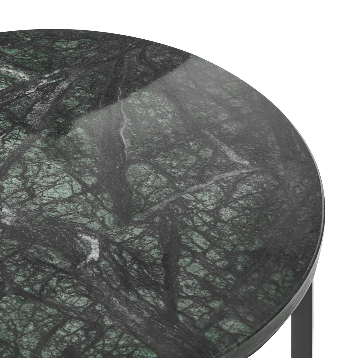 BEISTELLTISCH Marmor Dunkelgrün Tyrell - Schwarz/Grün, Keramik (40/40/45cm) - Beliani