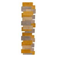 WOLLTEPPICH HALLEIN, geometrisch, Senfgelb, 60 x 230 cm - Gelb, Textil (60/230cm) - KADIMA DESIGN