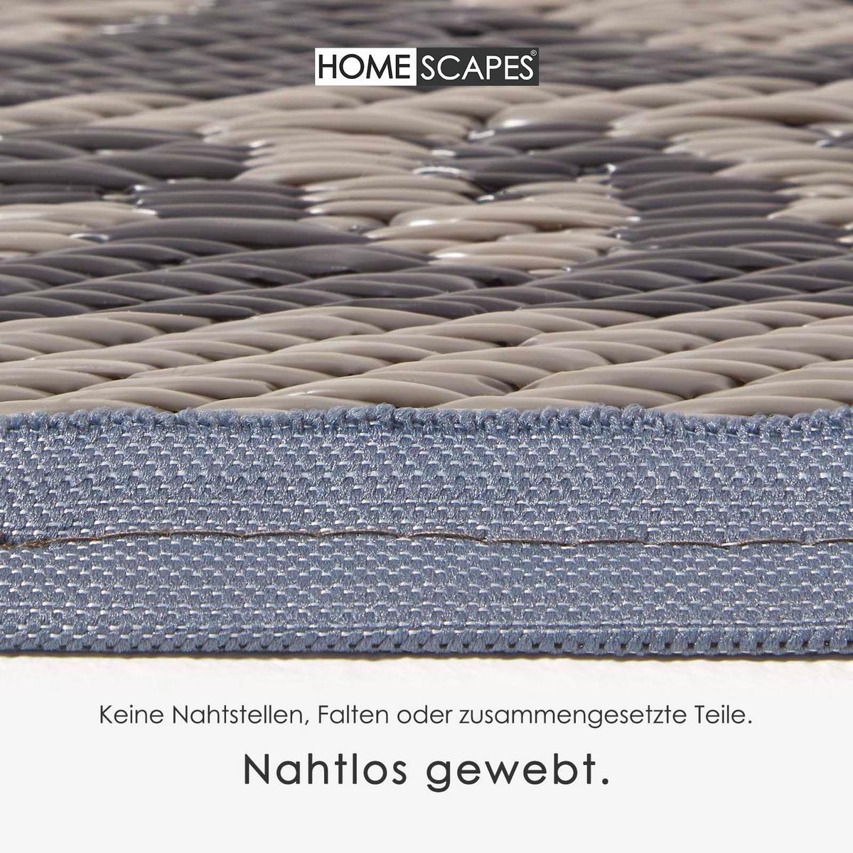 OUTDOORTEPPICH Mandala-Muster rund 170 cm - Schwarz, Kunststoff (170/170cm) - Homescapes