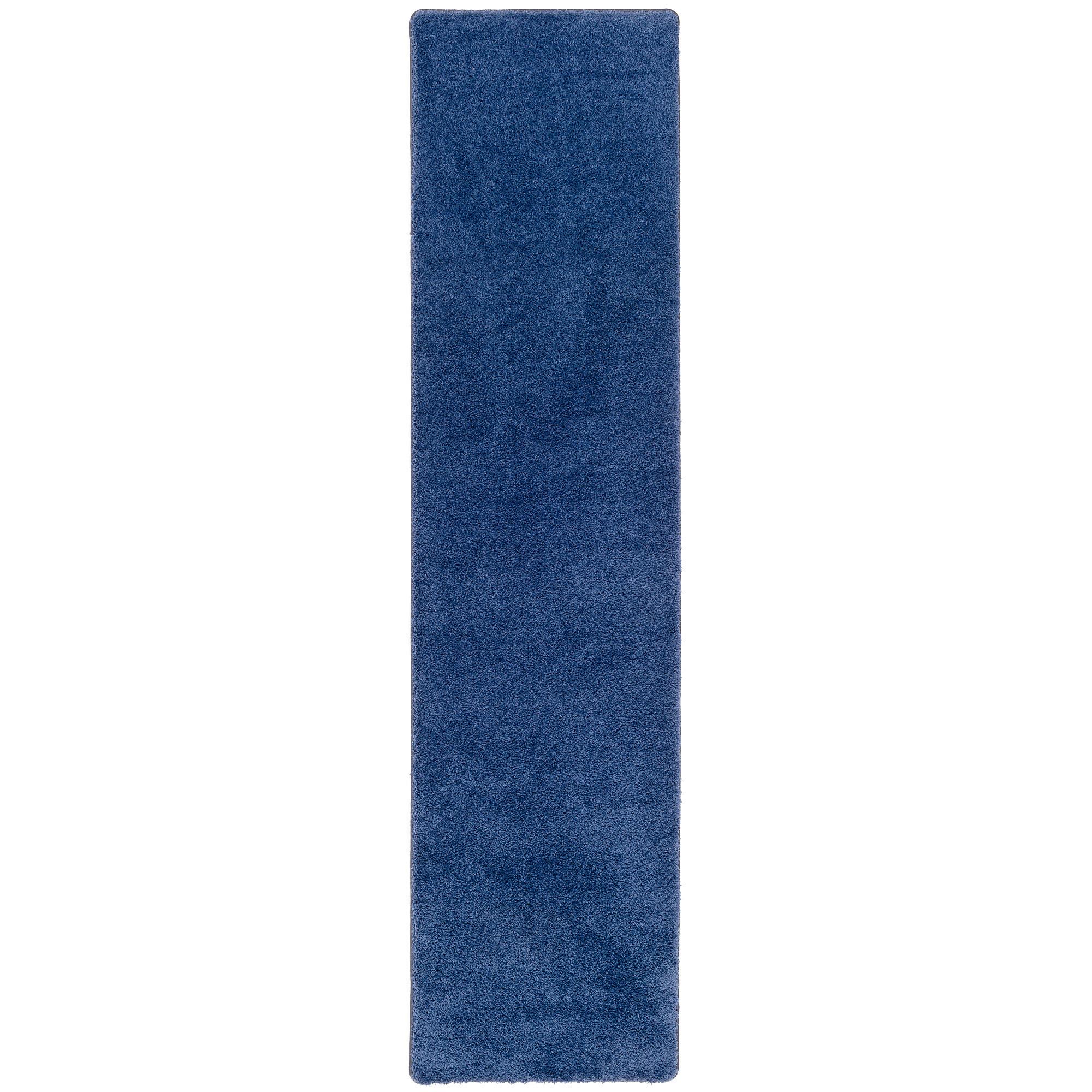 HOCHFLOR SHAGGY LÄUFER TEPPICH PALACE - Dunkelblau, Textil (80/160cm) - Snapstyle