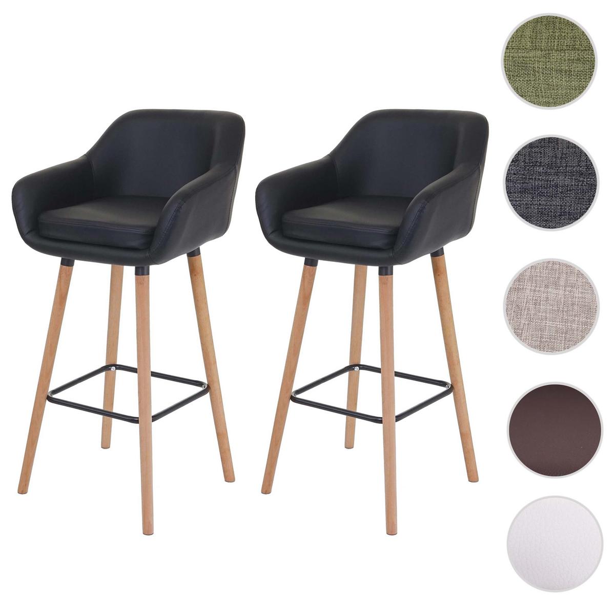 BARHOCKER Schwarz 2er-Set - Schwarz, Textil (53/99/45cm) - MCW
