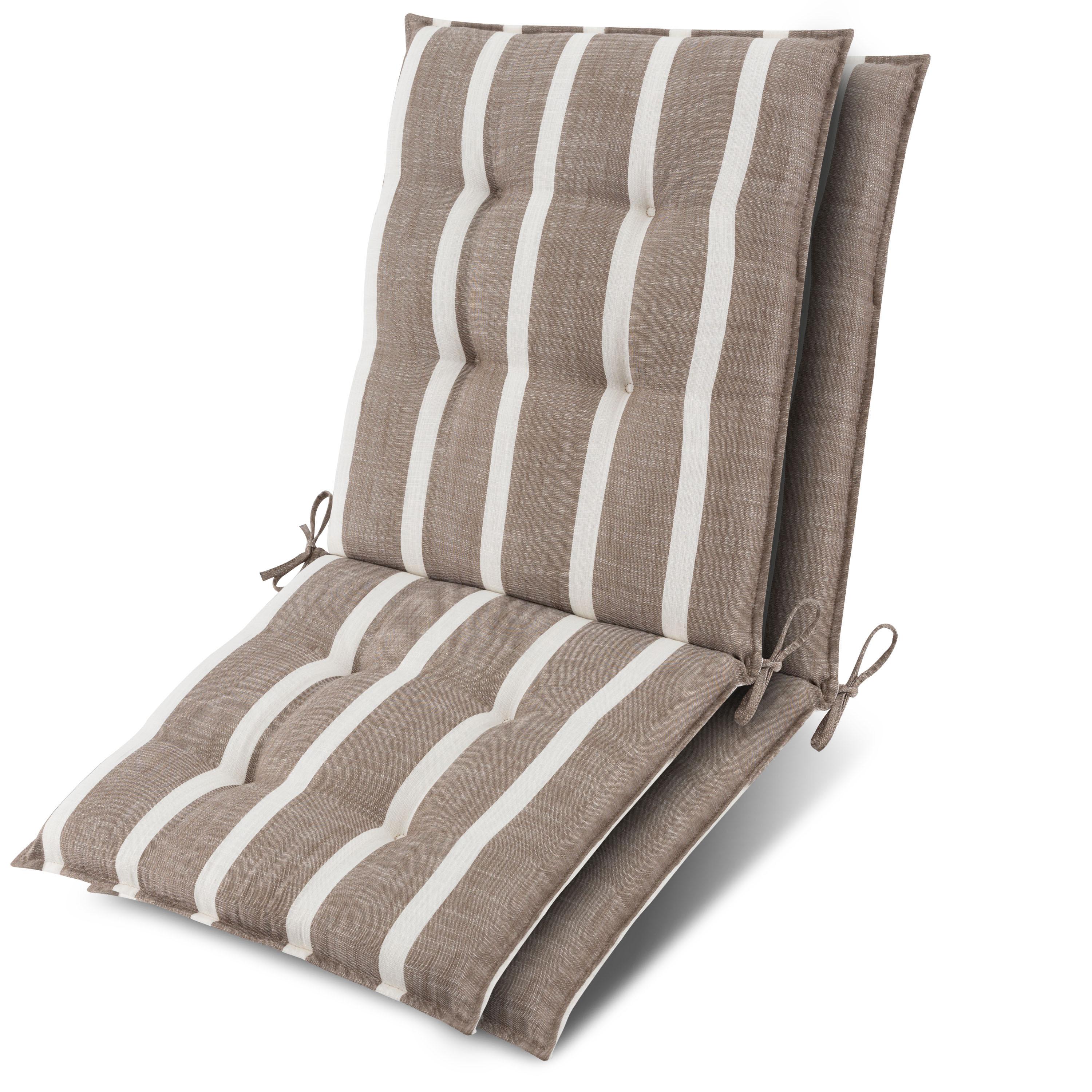 NIEDERLEHNER Sun-NL 105x50x8cm Beige-Weiß-Gestreift (2tlg) - Beige, Textil (50/100cm) - Beautissu 