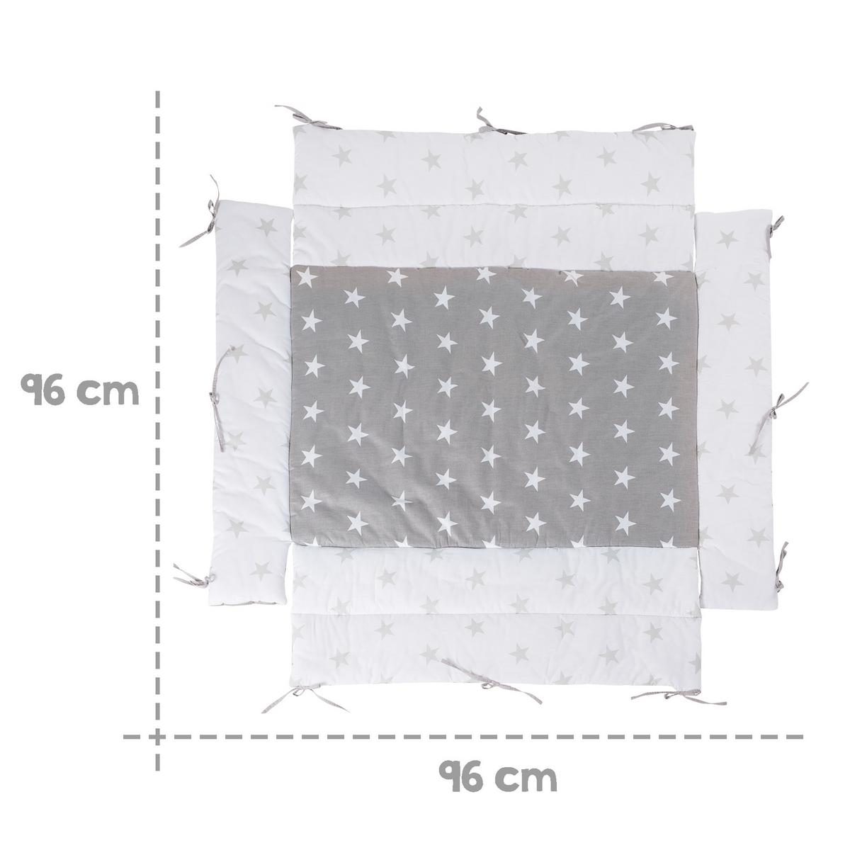 LAUFGITTEREINLAGE Little Stars - Hellgrau, Textil (96/18/96cm) - Roba