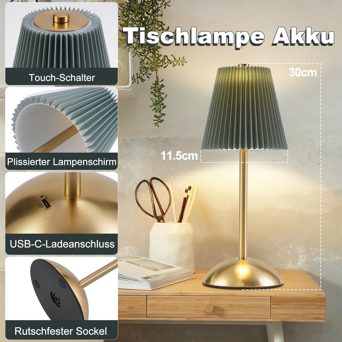 LED TISCHLAMPE Photonix 11.5/11.5/30 - Grün, Metall (11.5/11.5/30cm) - ZMH