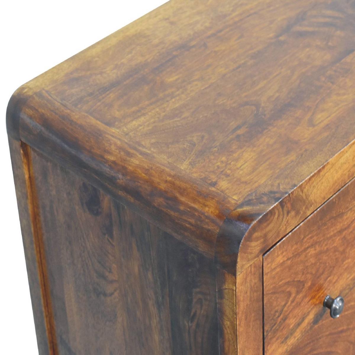 KOMMODE Aspen, 3 Schubladen, Dunkelbraun - Dunkelbraun/Messingfarben, Holz/Metall (70/80/35cm) - Artisan Furniture