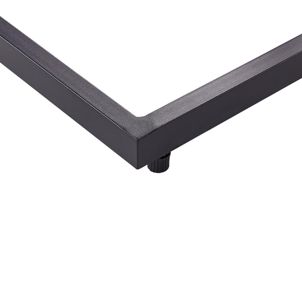 BEISTELLTISCH Heller Holzfarbton Messina - Hellbraun/Schwarz, Kunststoff (60/35/59cm) - Beliani