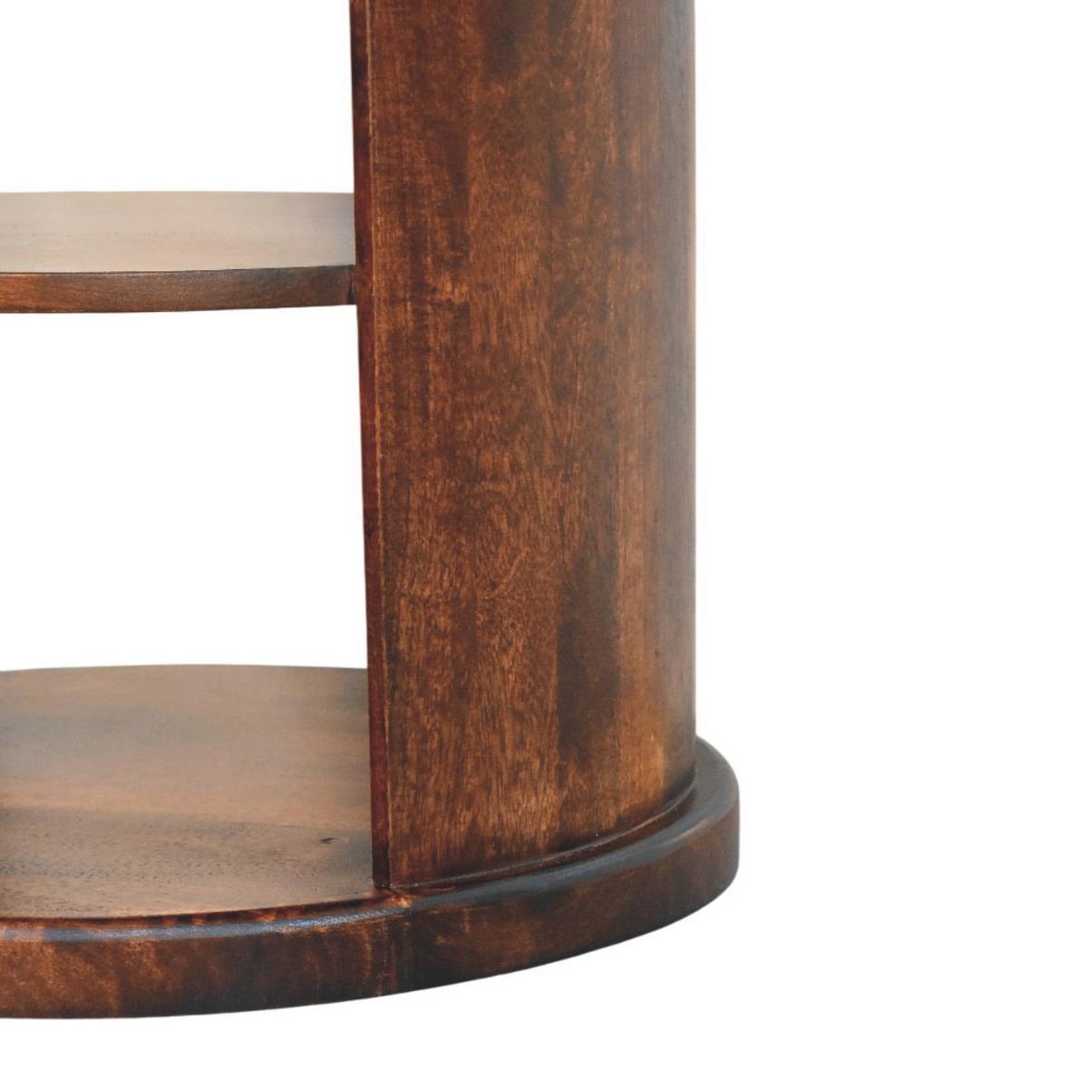 BEISTELLTISCH mit California-Walnuss-Finish, 2 offene Ablagen, dunkelbraun - Dunkelbraun, Holz (45/45/56cm) - Artisan Furniture