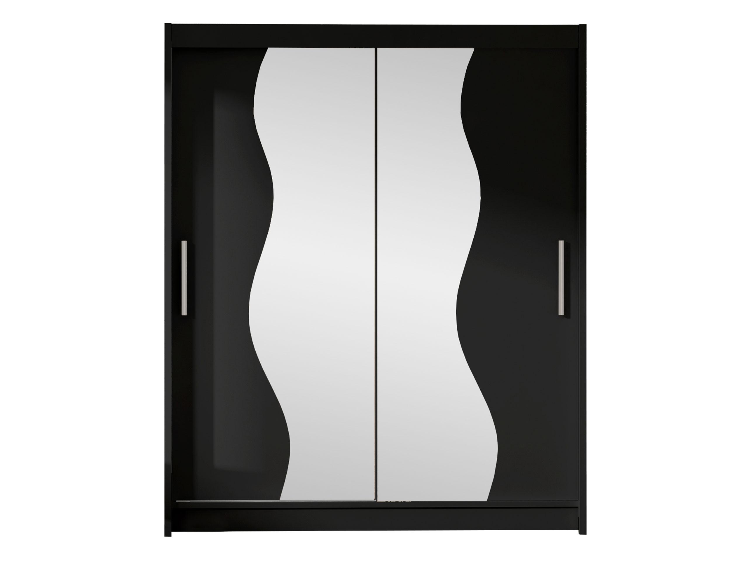 SCHWEBETÜRENSCHRANK Westa S - Silberfarben/Schwarz, Holzwerkstoff/Metall (150/200/58cm) - MIRJAN24