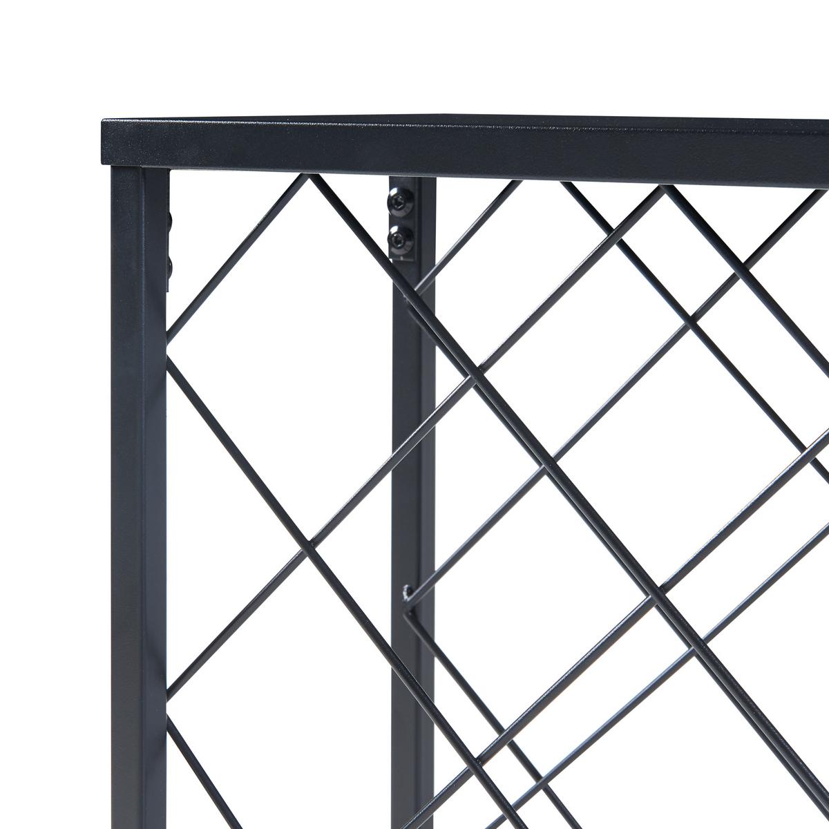 WEINREGAL Taivassalo - Schwarz, Metall (53/71.5/20cm) - [en.casa]