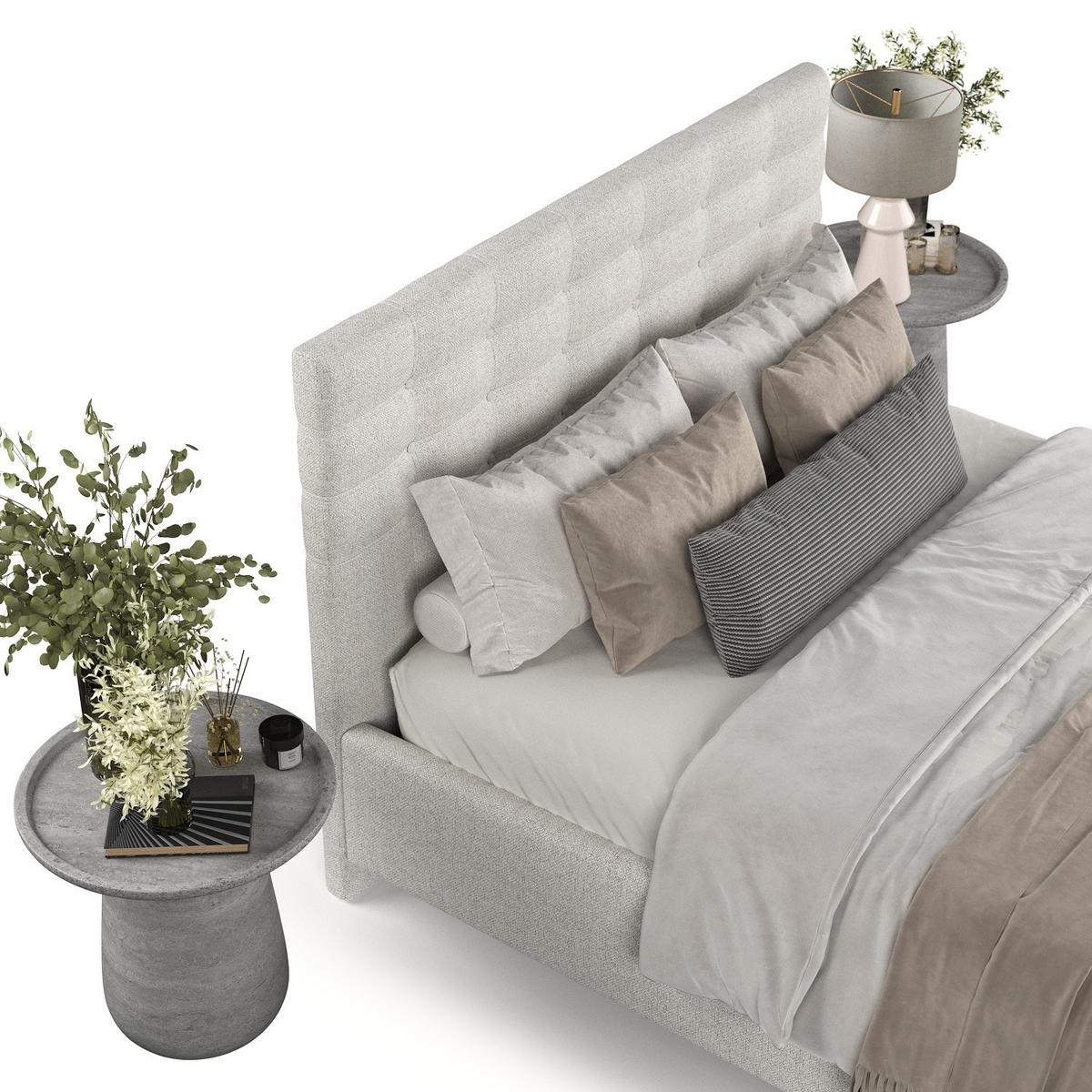 POLSTERBETT Soma 140/200 cm Hellbeige im Riva Stoff - Beige/Naturfarben, Holz/Holzwerkstoff (140/200cm) - AltaBeds