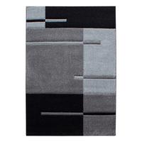 KURZFLORTEPPICH LATEMAR, kariert, Grau, 160 x 230 cm - Grau, Textil (230/160cm) - KADIMA DESIGN