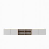 LOWBOARD CAVA 300/41/40 cm, Hängender TV-Schrank Eiche Artisan - Weiß/Eiche Artisan, Holzwerkstoff (300/41/40cm) - MASSENO