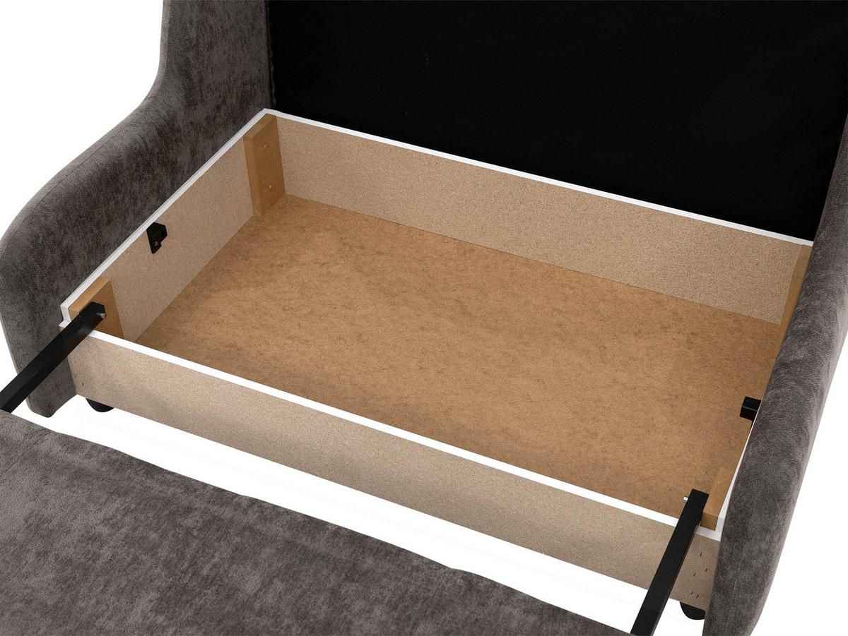SCHLAFSOFA Viva Elite II - Creme/Schwarz, Holz/Metall (126/85/98cm) - MIRJAN24