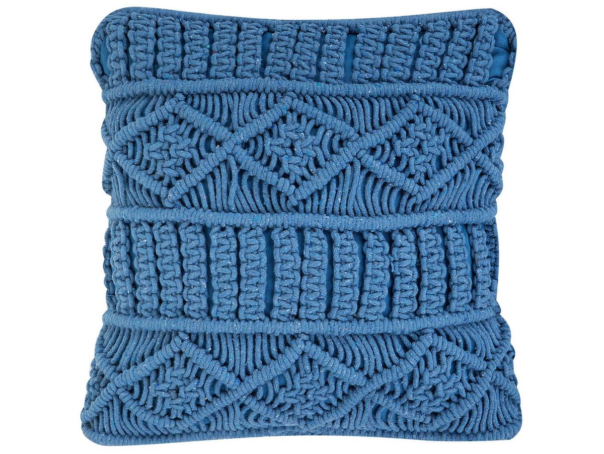 DEKOKISSEN 2er-Set Blau 45/45 cm Karatas - Blau, Naturmaterialien/Textil (45/45cm) - Beliani