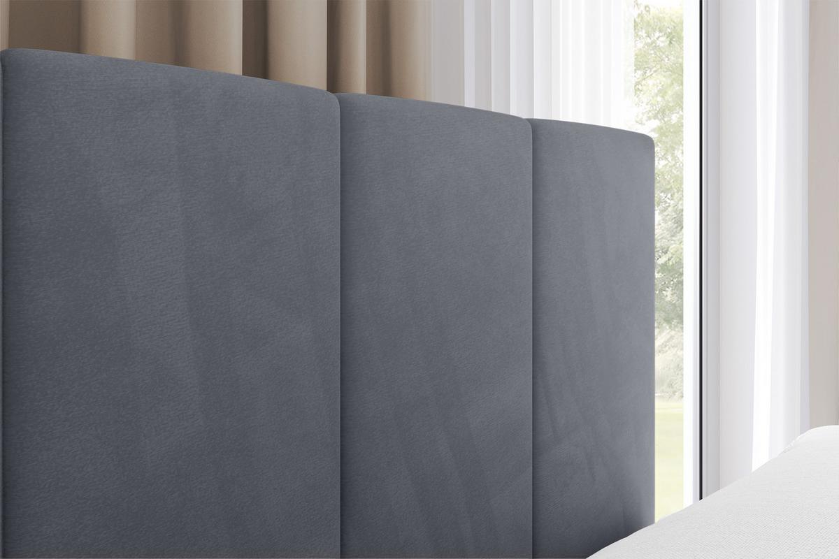 EINZELBETT Jugendbett mit Bettkasten Links, mit Matratze - LOVY 100x200 Grau - Grau, Holzwerkstoff/Textil (100/200cm) - ALTDECOR