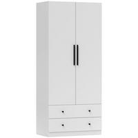 KLEIDERSCHRANK MDF Weiß - Weiß, Holzwerkstoff (43/180/79cm) - HOMCOM
