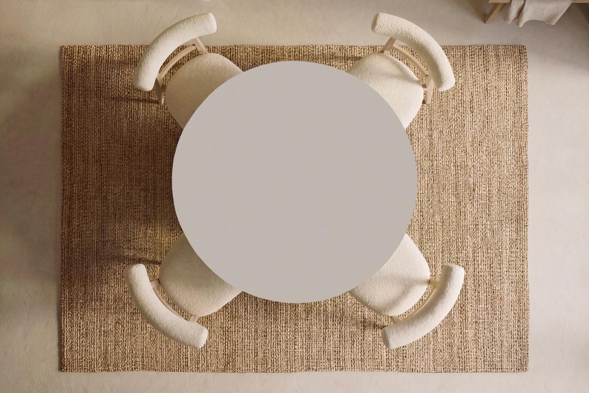 ESSTISCH Lunda rund ausziehbar verlängerbar, Kaschmir Grau-Beige 120/120/76 cm - Kaschmir/Schwarz, Holzwerkstoff (120/120/76cm) - WFL GROUP