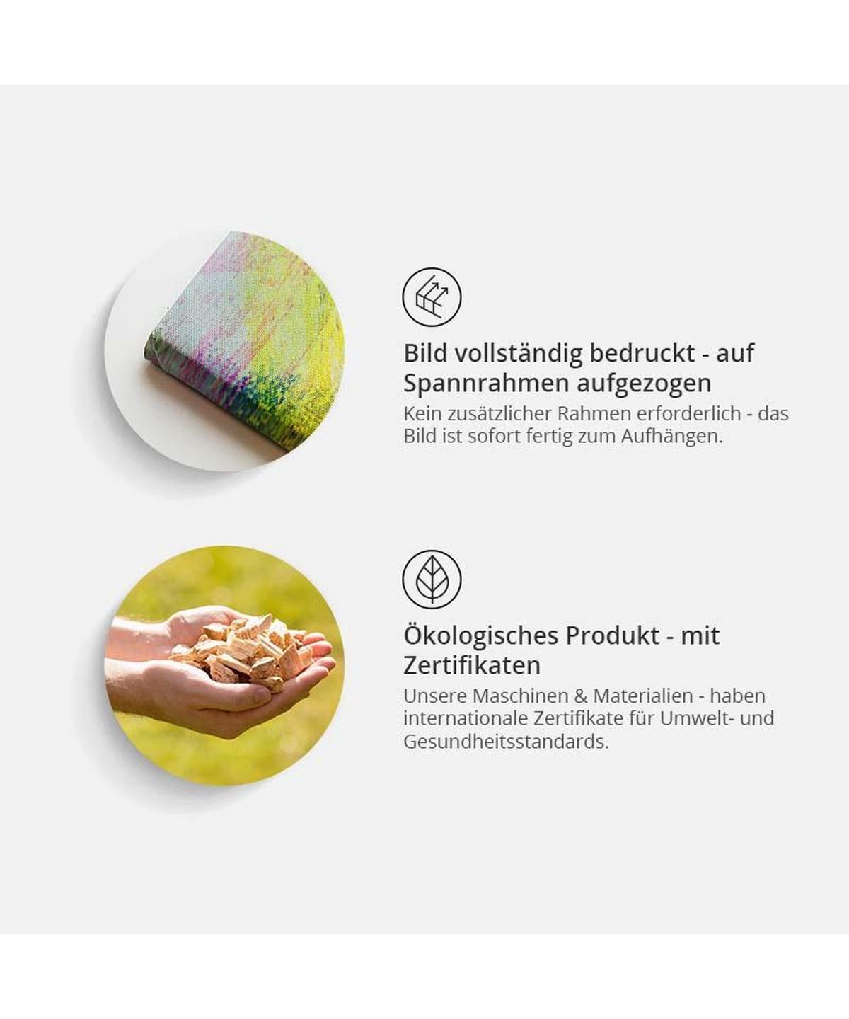 KUNSTDRUCK Grau 40/60 cm - Grau/Grün, Textil (40/60cm) - KUNSTLOFT