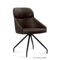 ESSZIMMERSTUHL (8er-Set) Dionne 52x82x63 Schwarz/Espresso - Dunkelbraun/Schwarz, Kunststoff (63/82/52cm) - 58aufmkessel