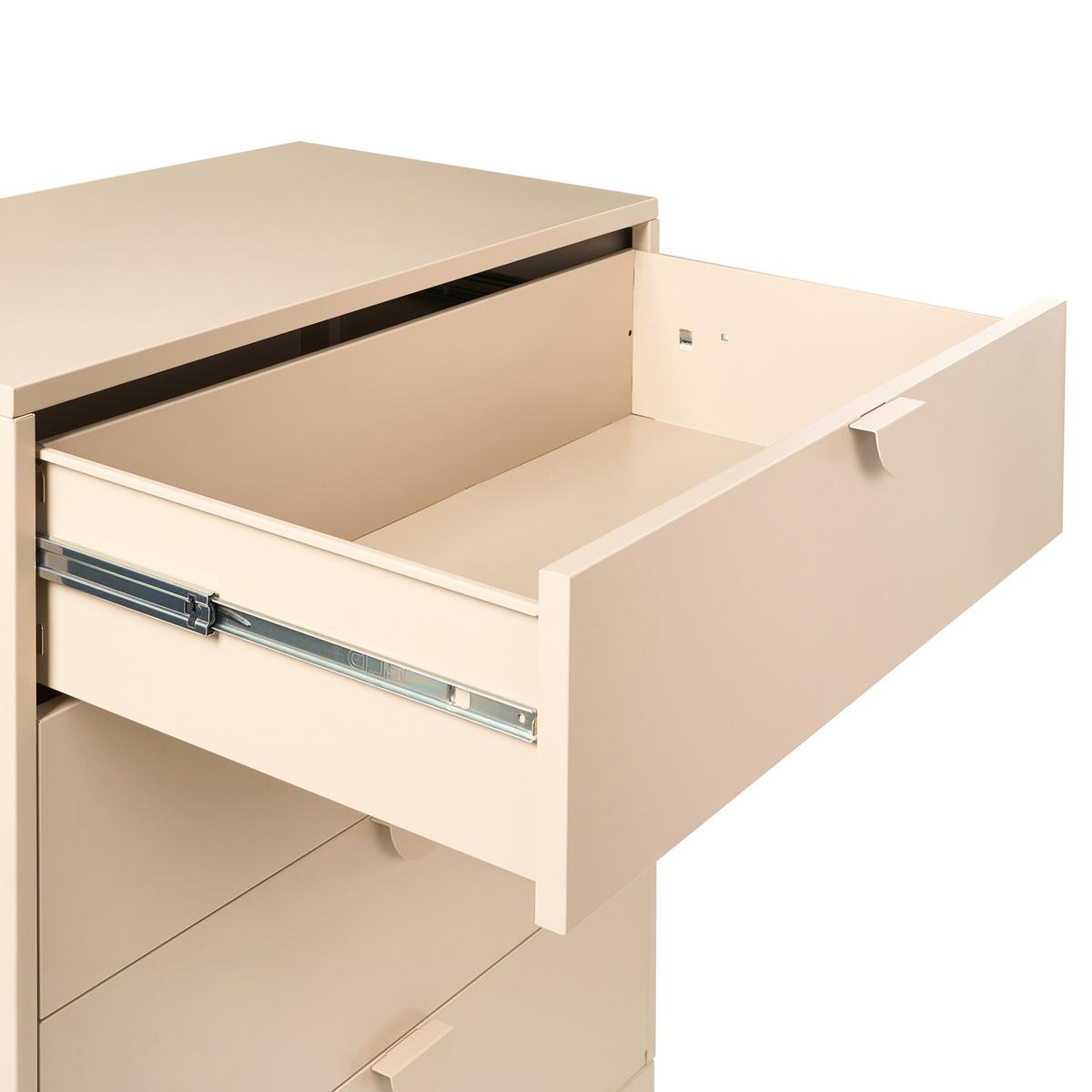 KOMMODE mit 4 Schubladen Metall Beige Ardura - Beige, Metall (78/99/40cm) - Beliani