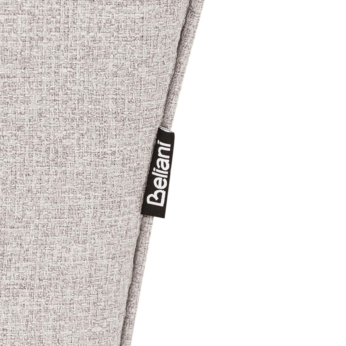 CHAISELONGUE Stoff Hellbeige Nantilly - Beige/Schwarz, Textil (175/76/69cm) - Beliani