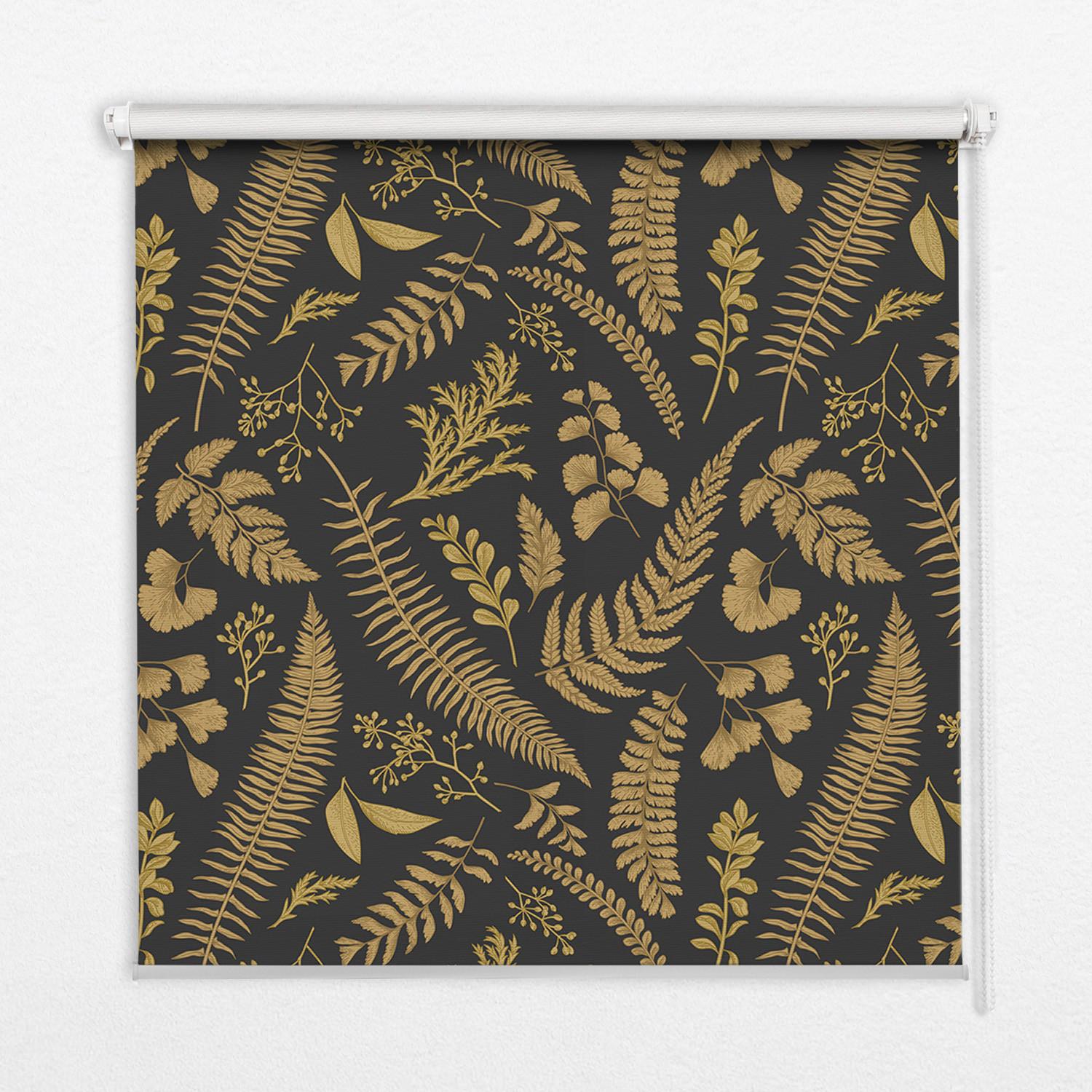 INNENROLLO - Fensterrollo - Rollo - 100x140 cm - Gelbe Farne - Gelb, Kunststoff (100/140/0.5cm) - TULUP