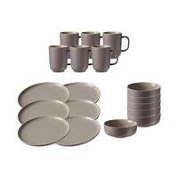 FRÜHSTÜCKSSERVICE Jasper taupe 18er Set - Taupe, Keramik (2/2/2cm) - Ritzenhoff Breker