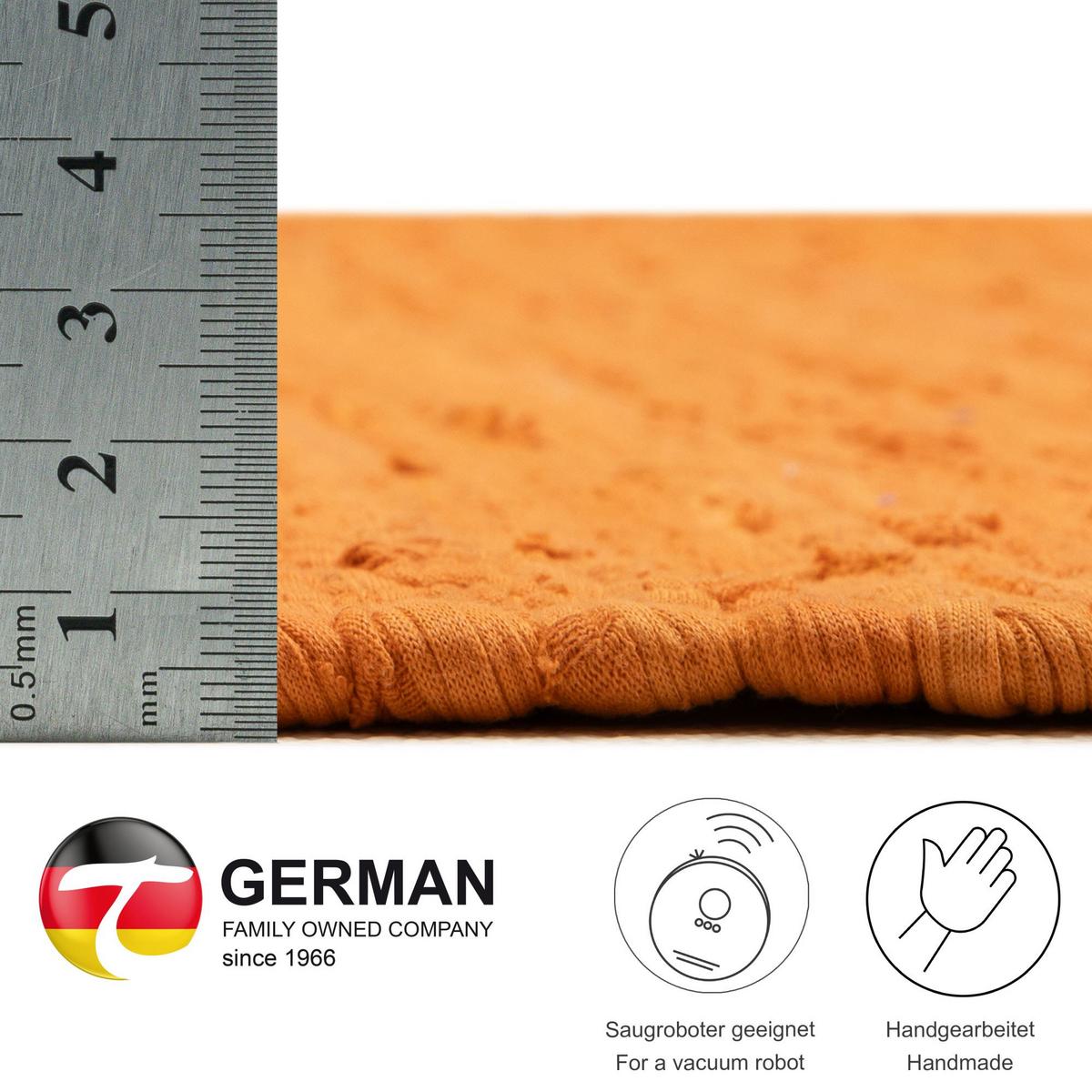FLECKERLTEPPICH Chindi 40x60 cm - Terracotta, Textil (40/60cm) - Rug and Roll