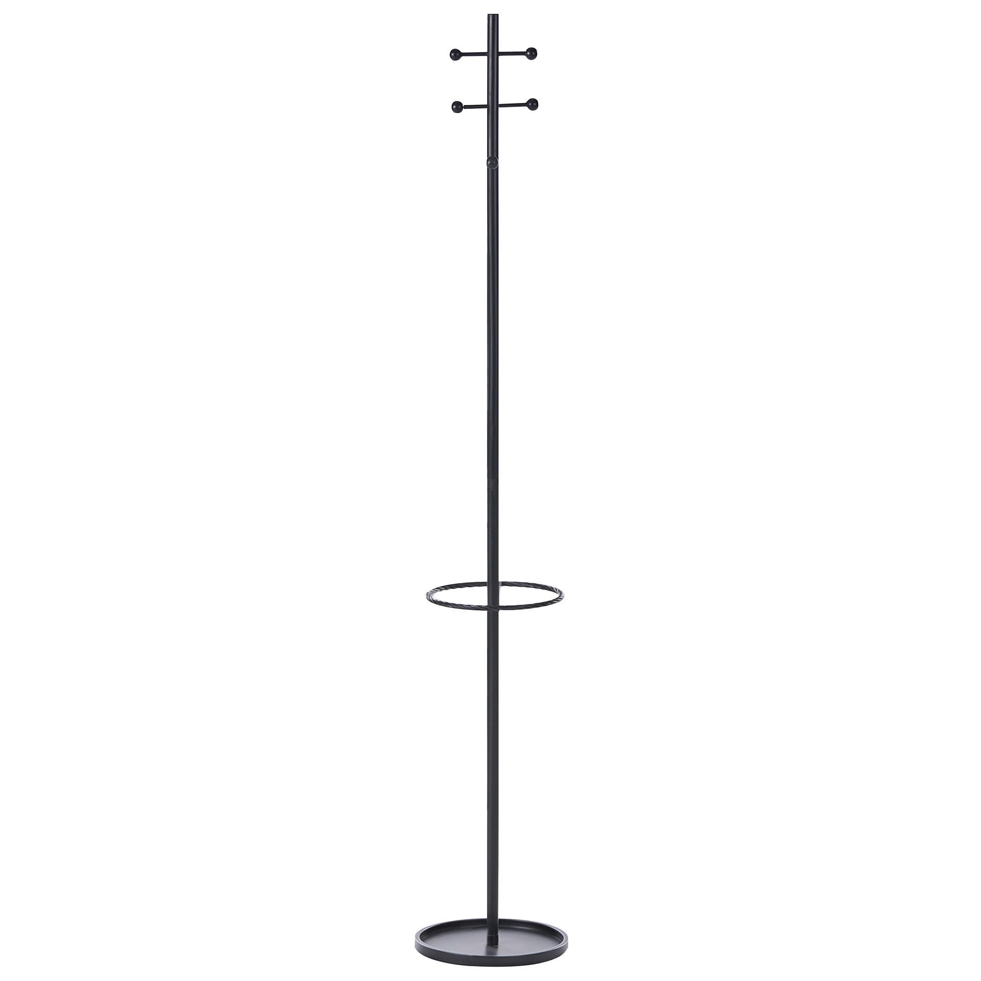 GARDEROBENSTÄNDER Schwarz Gillam - Schwarz, Metall (30/180/30cm) - Beliani