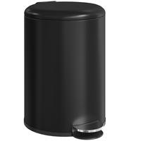 TRETEIMER 20L mit Soft-Close Deckel Schwarz - Schwarz, Kunststoff (30/44/36cm) - HOMCOM