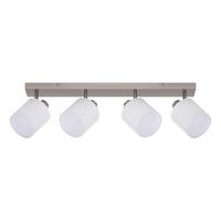 DECKENSTRAHLER Brand 4-flammig 70/11/20 cm - Silberfarben, Textil (70/11/20cm) - Nettlife